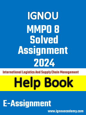 IGNOU MMPO 8 Solved Assignment 2024